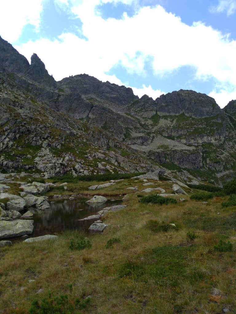 Ciemnosmreczyńska Grań. Zadni Mnich, Ciemnosmreczyńska Turnia, Turniczka Chałubińskiego i Kopa nad Wrotami.